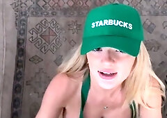 Autumn A Beautiful Insta Model As Starbucks Waitress In