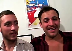 Twink analrammed hard after sucking cock in classic video