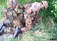 German Military Folks Go Wild Outdoors