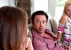 Big-bottomed chick Honey Blossom feels a huge cock inside