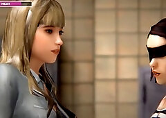 Blonde babe gets her pussy licked in a twisted 3D game experience