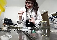 Dr l'Amour has been a lab assistant of some years whose helped boyfrend professor develop a shrinking serum. Now this babe's been successful