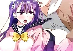 She has creampie sex in her swimsuit and then in her uniform in the entranceway.