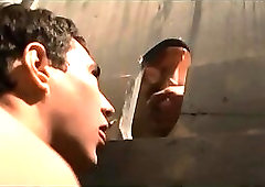 Glory hole and bathroom frot and suck