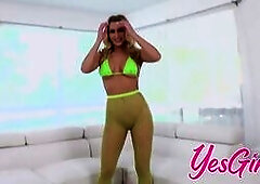 Ella Reeese is in love with cum and that babe desires everybody to know it. That’s why that babe takes the time to shake her booty and widen her but