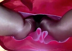 Velvety Satin Microskirt