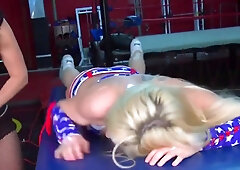 Superheroines Wonder Girl And Red Avenger And Humili With Christie Stevens And Angela Sommers