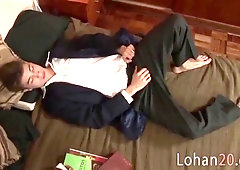 Naughty Student Play With Cock At Home