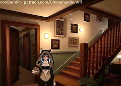 Animated vixen reaches orgasm with vibrator in neon VR fantasy
