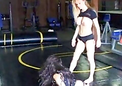 Blond and brunette lesbians licking pussy