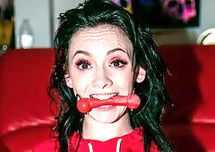 An awesome brunette Athena Rayne gets a messy facial cumshot