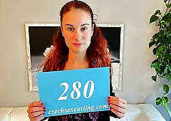 Sweet redhead teen with small tits Ginger likes dick-riding