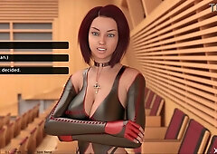Fiery redhead seduces you in a fantasy auditorium with bold roleplay and deep kissing