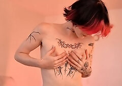 Roommate's girlfriend Lana Bee is a chubby mega-slut with pink hair