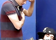 Bondage twink doggystyle hard pounded