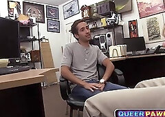 Desperate guy agrees to get fucked in pawn shop