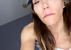 She fucks his mouth with her BIG dick 2