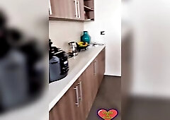 Dad and his baby get sexy in the kitchen during the time that cooking previous to beginning to eat every other