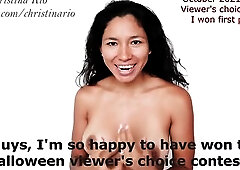 THANK U FOR YOUR VOTES IN THE HALLOWEEN CONTEST, I WON FIRST PLACE COZ OF U! CHRISTINA RIO XOX