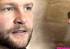 Muscle stud pounding tight jock butt with his thick cock