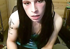 Sissy licks up own load