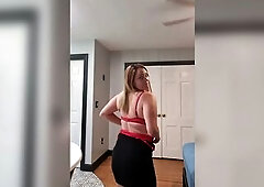 Wife disrobes to music