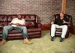 Black men sharing a latino dude