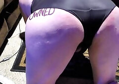 Flogging this sissy floozy!