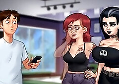 Hot teen redhead moaning in anime style