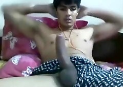 Hung Uncut Indian Guy Wanking on Cam 2