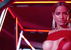 Exotic Indian babe with big fake tits