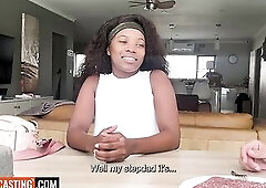 Breasty 18yo Ebony Sweetheart Banged Hard In Fake Modeling Auditions