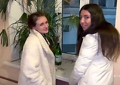 Katty West and Kate Rich heat up on the couch in a private lingerie session