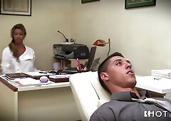 Blonde dentist Erica Fontes swaps tools for pleasure in steamy roleplay