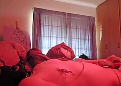 Orgasm from nipple teasing and ball handling