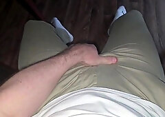 German messy chat! Chief working from home lets out his humungous schlong and wanks off.