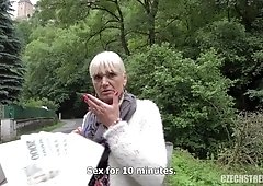 Czech GILF Outdoor POV