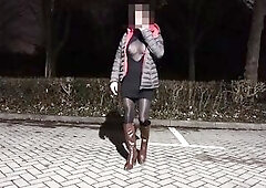 Me in my ebony bodysuit and super mini costume