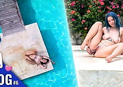 She only Need Her Xl Toy from Strap-on-me to Enjoy the Pool - French Alt Hair...