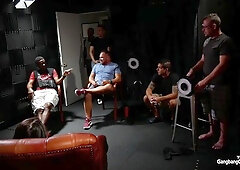 Skinny Mom has a milk party gangbang