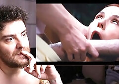 Redhead gets totally dominated by a massive futa cock