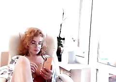 Sexy slutty large tits blond mother i'd like to fuck is fingering her cunt, this babe is so hawt in red underware