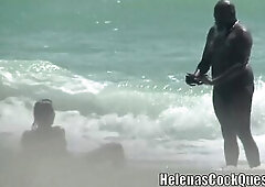 I got Fucked on the Nude Beach by an Older Black Man with a BBC! Voyeur