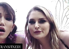 Even though Lena Moon and Bunny Colby are 2 magical fairies, that's not going to stop 'em from screwing in a stranger's abode...