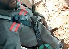 Gay men, gay solo masturbation, outdoor