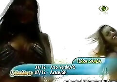 Flawless bodies with excellent butts and titties dancing, showing pants, bending, undulating