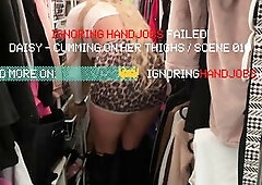 Uncontrollable Cum on her stomach, between her legs, Hips and Taut Snatch