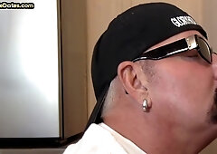 Spycam mature in gloryhole giving head