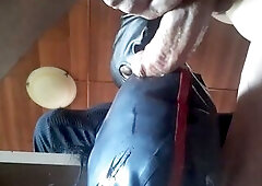 Hogtied in hose and high heels, coarse deeptrhroat and biggest load of cum in her throat