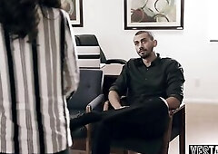 Large cock concupiscent doctor rails a large tits plump Latin chick mother I'd like to fuck in his office